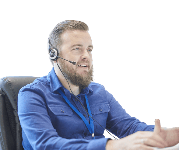 Kundenservice Mitarbeiter im Servicecall f